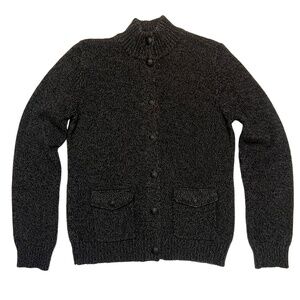 Ralph Lauren Jeans Co. 100% Cotton Gray Knitted Button Front Sweater Size XL